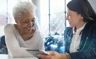 Doctor and patient in discussion